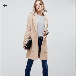 ASOS Design Crepe pocket coat